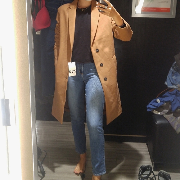 SOLD on Vinted 🆕️ NWT Zara Camel 4 Way Stretch Relaxed Fit Coat - Picture 2 of 16